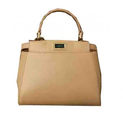 Bolso Mini Peekaboo Fendi Cuero Original 55211 Beige