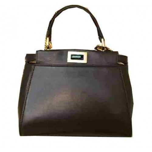 Fendi mini Peekaboo Bolso Original Cuero 55211 Negro