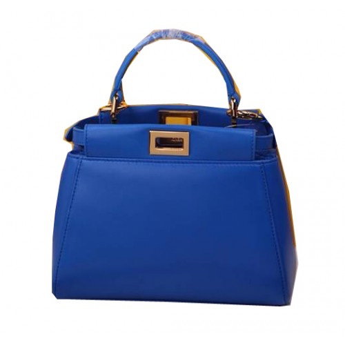 Fendi mini Peekaboo Bag Piel de oveja F520885 Azul