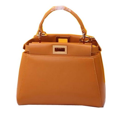 Bolso Fendi mini Peekaboo Piel de oveja F520885 Trigo