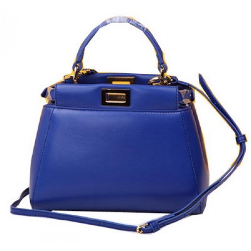 Bolso Fendi mini Peekaboo Piel de oveja FD520885 Azul