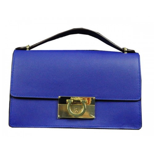 Ferragamo Bolso de hombro pequeño de piel de becerro SF0615 Royal