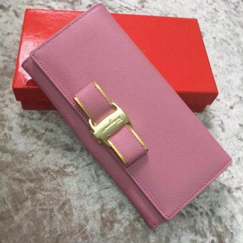 Ferragamo Continental Monedero Piel de becerro SF30200 Rosa