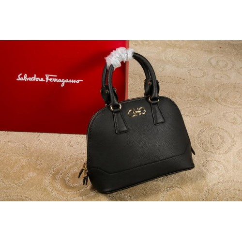 Ferragamo Bolso Tote Doble Gancio Mediano 21E703 Negro