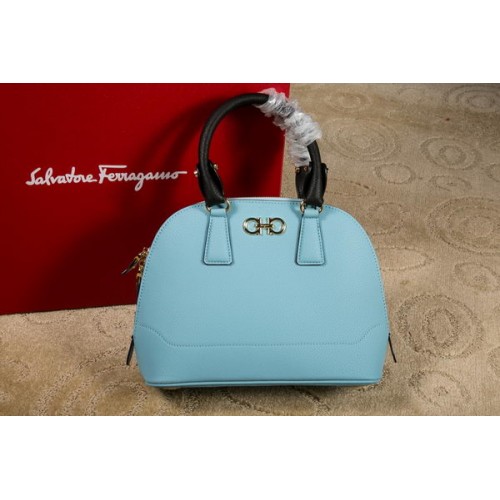 Ferragamo Bolso Tote Doble Gancio Mediano 21E703 Azul Celeste