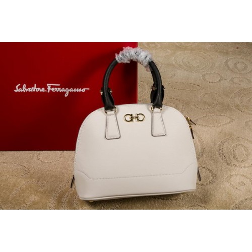 Ferragamo Bolso Tote Doble Gancio Mediano 21E703 Blanco