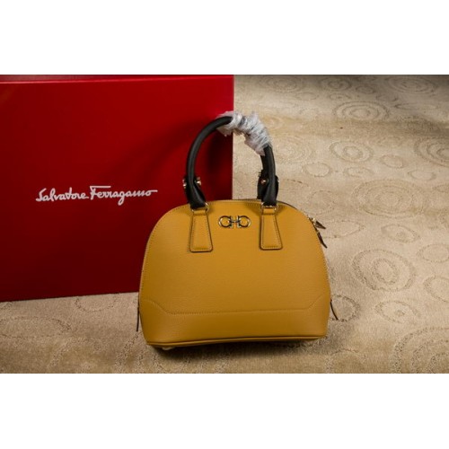 Ferragamo Bolso Tote Doble Gancio Mediano 21E703 Amarillo