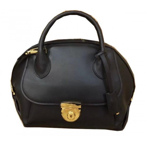 Ferragamo Bolso Tote Mediano Piel De Becerro SF0612 Negro