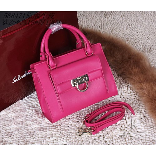 Ferragamo Shoulder Tote Bag Piel de becerro 588473 Rosa
