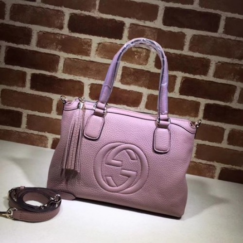 Gucci Bolso Soho De Piel De Becerro Con Asa Superior 308362 Rosa