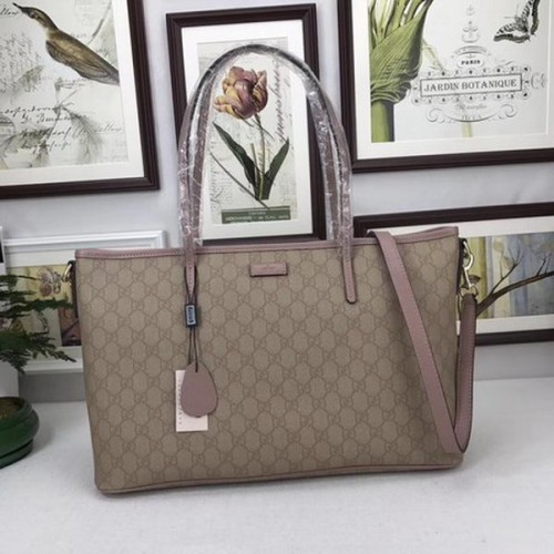 Bolso tote de lona Gucci GG Supreme 353437 Rosa