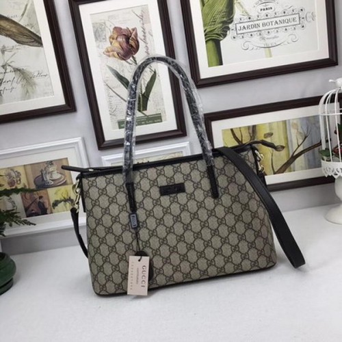 Bolso tote de lona Gucci GG Supreme 353440 Marrón