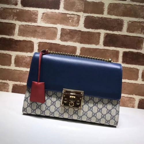 Gucci Padlock Medium GG Bolso de hombro 409486 Azul