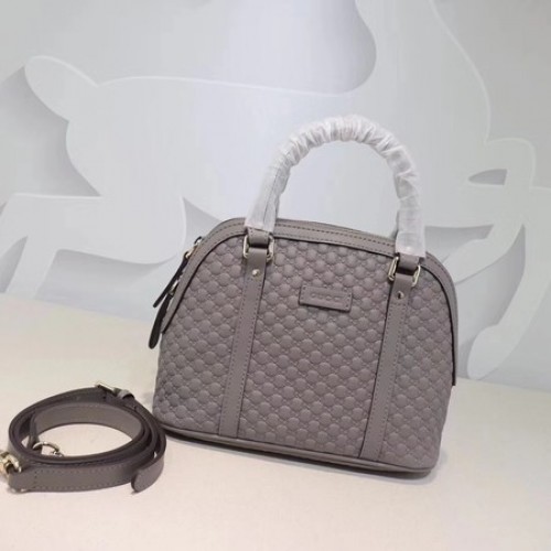 Gucci Signature Leather Top Handle Bag 449654 Gris