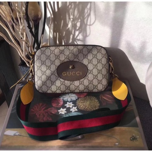 Gucci GG Supreme Bolsa de Mensajero 476466 Marrón