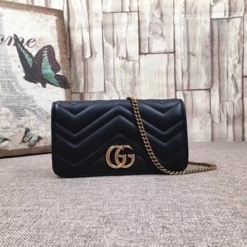 Gucci GG Marmont Mini Bolso 488426 Negro