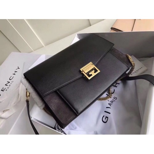 GIVENCHY GV3 bolso de hombro mediano de piel 9741 negro