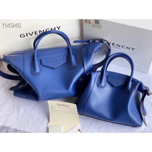 GIVENCHY Bolso de hombro de cuero original 63188 azul