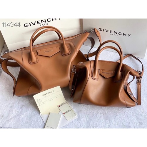 GIVENCHY Bolso de hombro de cuero original 63188 marrón