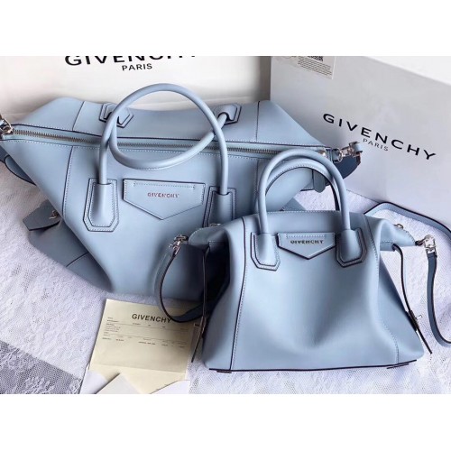 GIVENCHY Bolso de hombro de cuero original 63188 azul cielo
