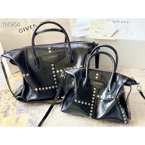 GIVENCHY Bolso de hombro de cuero original A63188 negro