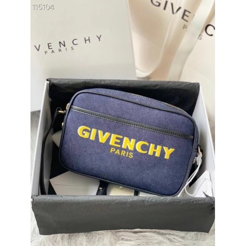 GIVENCHY bolso de hombro 1990 azul oscuro