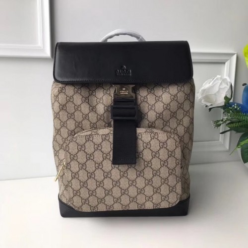 GUCCI Mochila de lona GG 406398 negro