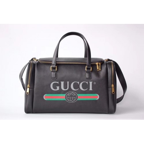 GUCCI GG Soho Leather Supreme Bolso de viaje 547837 negro
