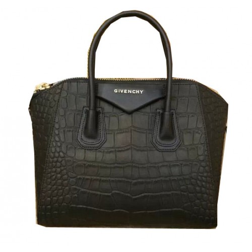Bolso Givenchy Antigona en piel de cocodrilo Negro