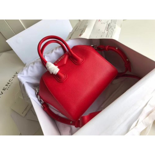 Givenchy Bolso Antigona de piel de becerro granulada BB0511 rojo