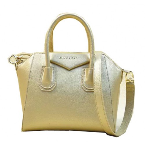 Givenchy Mini Bolso Antigona Original Cuero G9981S Oro