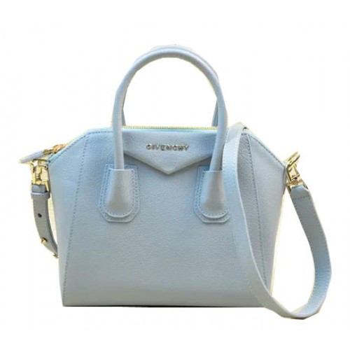 Givenchy Mini Bolso Antigona Original Cuero G9981S Azul Claro