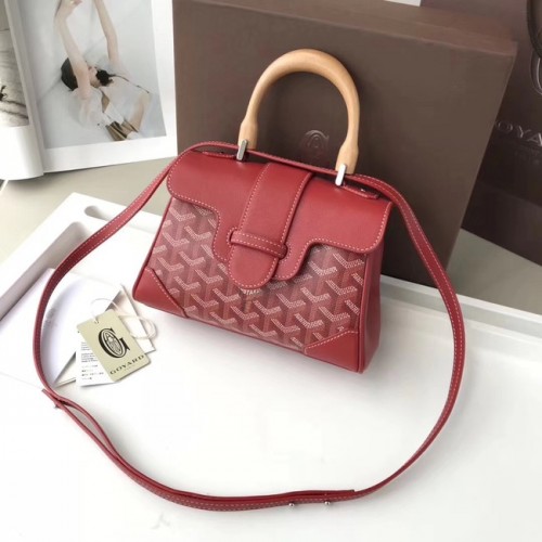 Minibolso tote de piel de becerro Goyard 9955 rojo