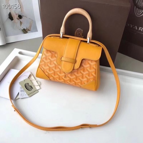 Minibolso tote de piel de becerro Goyard 9955 amarillo