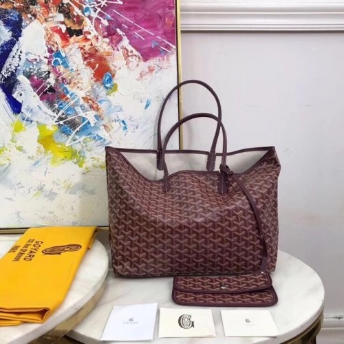 Bolso tote de piel de becerro Goyard 20207 Vino
