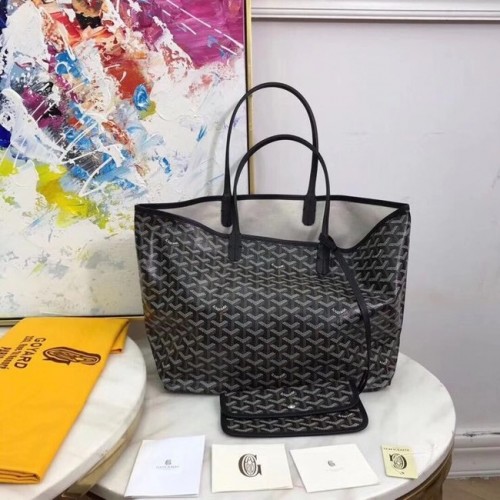 Bolso tote de piel de becerro Goyard 20207 negro