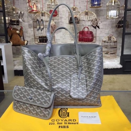 Bolso tote de piel de becerro Goyard 20207 gris