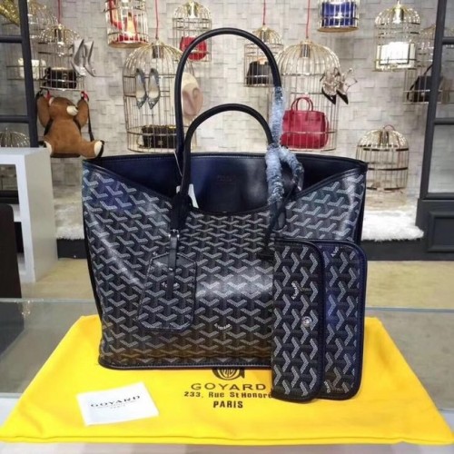 Bolso tote de piel de becerro Goyard 20207 azul royal