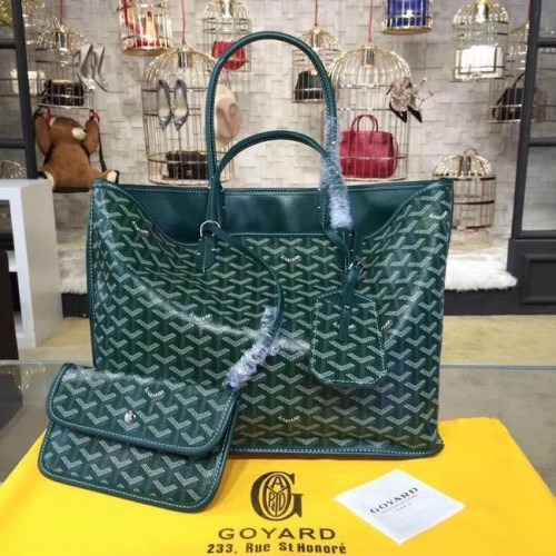 Bolso tote de piel de becerro Goyard 20208 verde