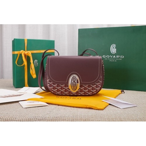Goyard Bolso bandolera de piel de becerro 9967 Burdeos
