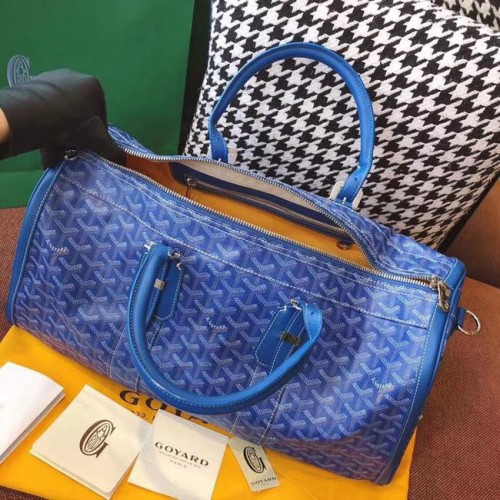 Bolsa de viaje Goyard Canvas 6958 azul