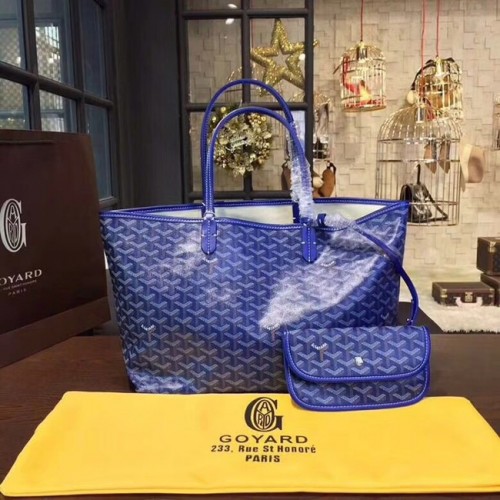 Goyard Y Doodling Calfskin Leather Tote Bag 36987 azul