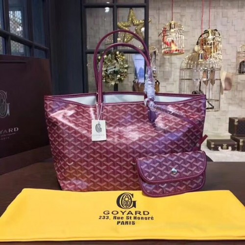 Goyard Y Doodling Calfskin Leather Tote Bag 36987 fucsia