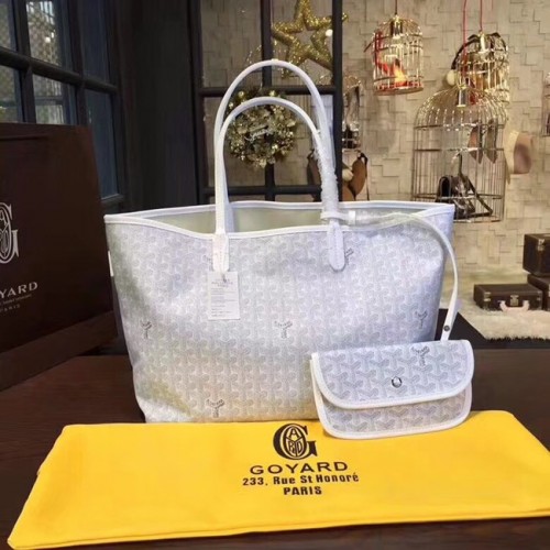 Goyard Y Doodling Calfskin Leather Tote Bag 36987 gris claro