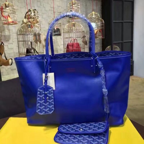 Goyard Y Doodling Calfskin Leather Tote Bag 7901 Azul