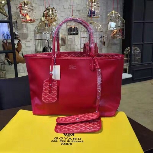 Bolso tote de piel de becerro con garabatos Y Goyard 7901 rosa