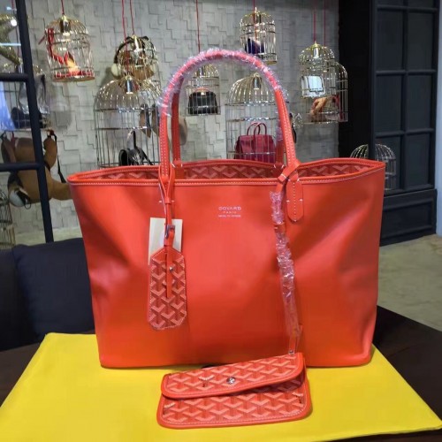 Bolso tote de piel de becerro con garabatos Y Goyard 7901 rojo