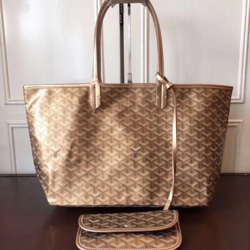 Bolso tote de piel de becerro con garabatos Y Goyard 7902 dorado