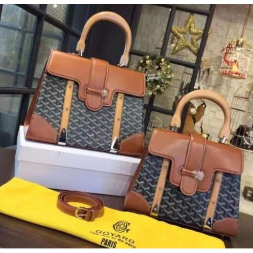 Goyard Y Doodling Calfskin Leather Tote Bag 9956 Marrón