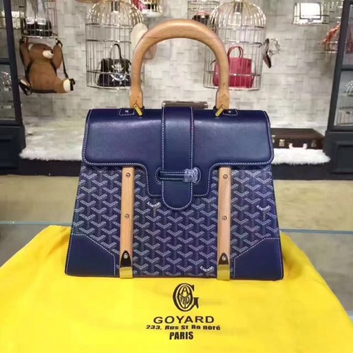 Goyard Y Doodling Calfskin Leather Tote Bag 9956 azul